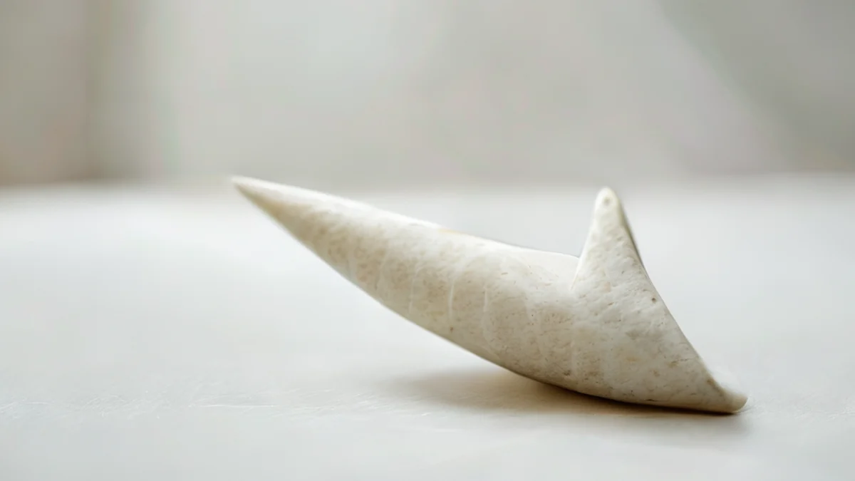 Keramik-Pin, abweiß, spitze, texturiert, auf weißem Tisch, sauberer Studio-Softbox, flache Tiefe des Feldes, photo-realistisch, scharfe Schärfe, hohe Details