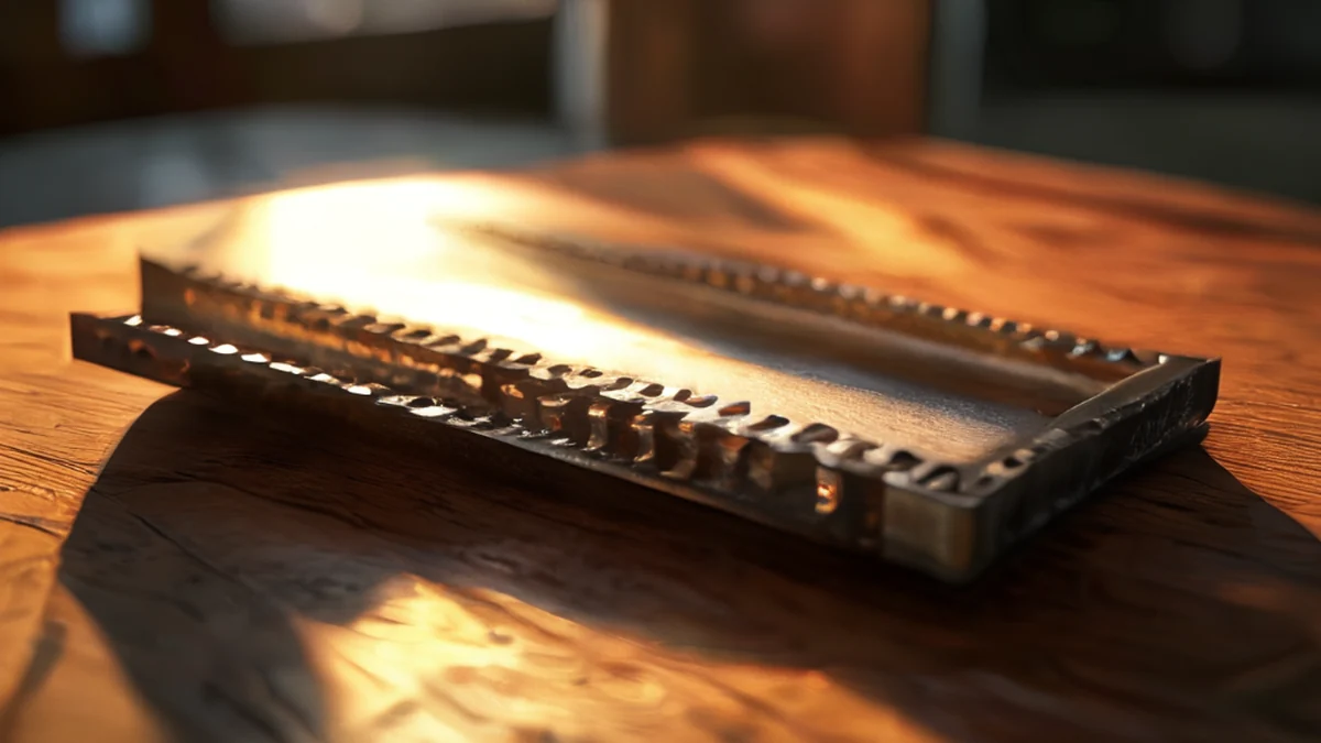 Metal plate with multiple holes for extracting materials.