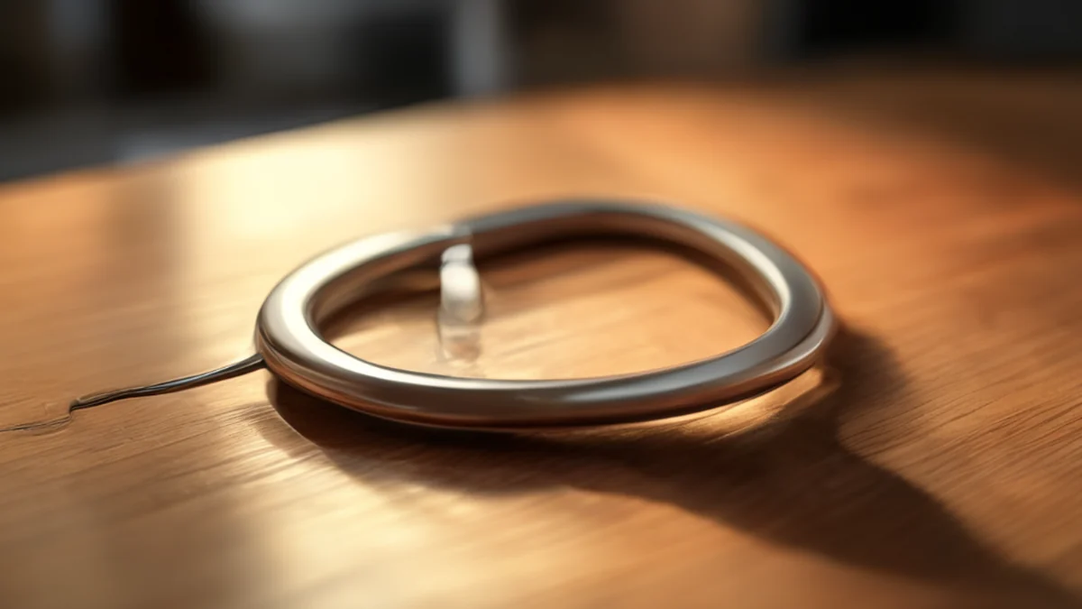 A medical hook used for securing medical equipment during procedures.